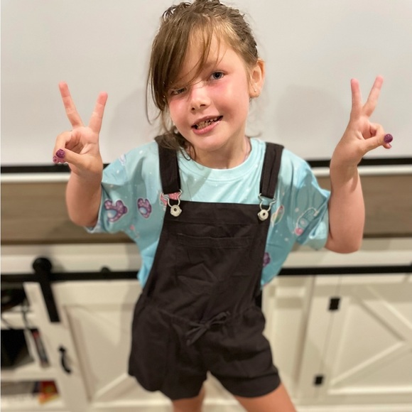 Abercrombie Kids Girls Overall Shorts - Picture 5 of 5